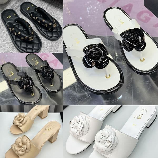 2026 SS 1=1 10A Sandal Beach Slippers Classic Flat Heel Summer Lazy Designer Fashion Cartoon Big Head Flops Leather Lady Slides Women Fbbd
