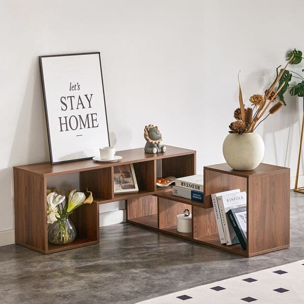 2 Pieces Cube Tv Stand Free Combination Gaming Entertainment Center Media Stand Open Storage Bookcase Shelf For Living Room 2 Shelf Bookcase L Shaped Tv Console Stand