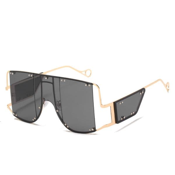 High Quality New one-piece punk 902, style personalized studded for women, Harina sunglasses