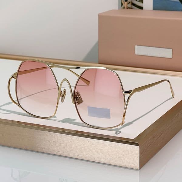 Designer Sunglasses Vintage Fashion Metal Frame Ombre Eyewear A55 Women Men Luxury Sunglasses Outdoor Goggles UV400 Sun Glasses With Box