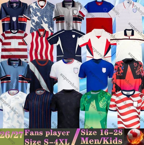2026 2027 United States World Cup PULISIC Soccer Jerseys usas Goalkeeper AARONSON BALOGUN PEPI WRIGHT REYNA ROLDAN McKENZIE 26 27 America Men Football Shirt kids kit
