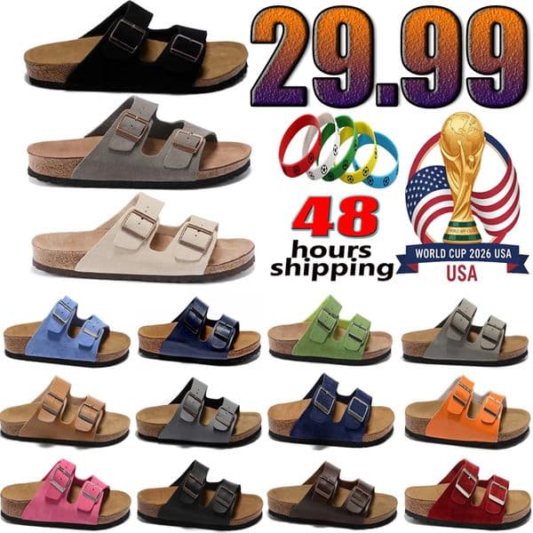Designer Clogs Sandals Clog Slippers Cork Women Men Flat High Quality Fashion Summer Winter Genuine Sude Leather Slide Beach Casual Shoes Daily Outfit Hotel eur35-46