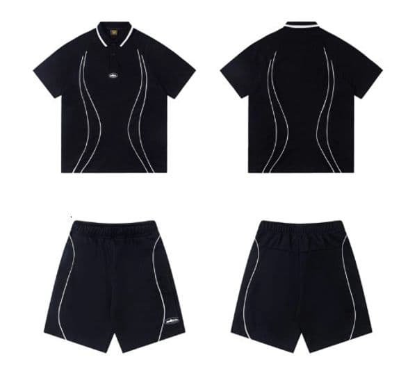 Corteiztshirts Mens polo shirts shorts sets Short Sleeve Top Desinger Demon Island Hip Hop T Shirt streetwear Casual Summer tees Sportswear polo Shorts Set a1