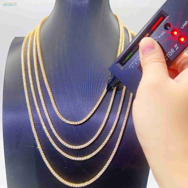 designer design pass diamond tester gra certified vvs hip hop moissanite necklace s sterling sier 2mm fashion tennis chain jewelry chain gift