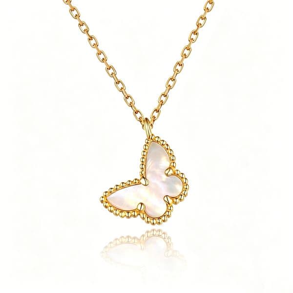 designer necklace designer jewelry women luxury jewelry Delicate Gold Chain Black Stone Butterfly Necklace Fashion Minimalist Jewelry for Daily Wear Gifts bijoux