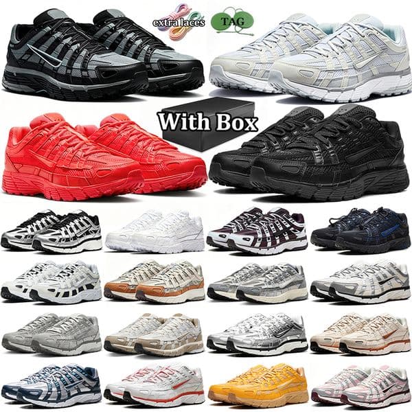 free shipping with box p6000 men women d h gate running shoes designer 6000 trainers outdoor durable sneakers comfortable sports shoe chaussure grey black size36-45