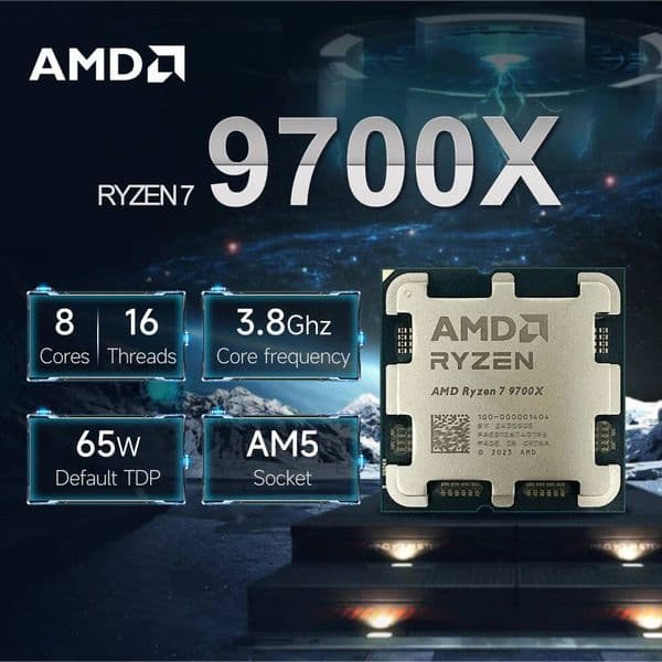 New AMD Ryzen 7 9700X 38GHz 8-Core 16-Thread R7 9700X Socket AM5 4NM L332M Processor 65W DDR5 No Fan