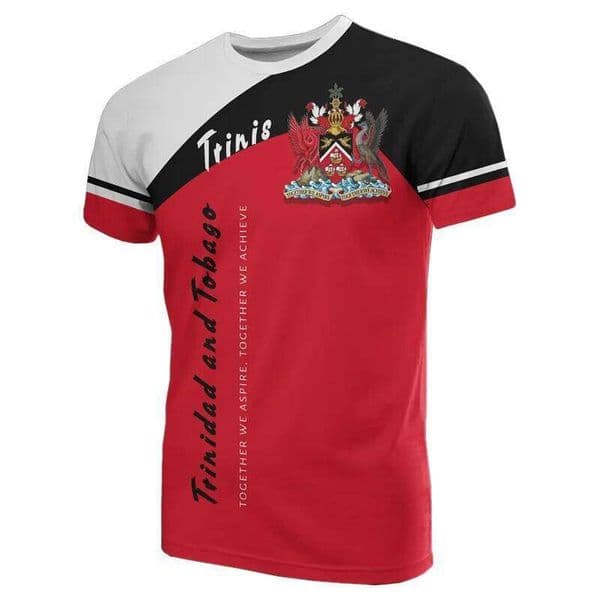 Trinidad And Tobago Flag Pattern T-Shirt Men 3D Printed Outdoor Sportswear Tee Shirts Round Neck Short Sleeves Street T Shirt