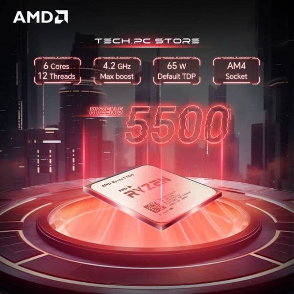 AMD Ryzen 5 5500 L316M 36GHz 6-Core 12-Thread R5 5500 Gaming Processor 65W 7NM DDR4 Socket AM4 No Fan