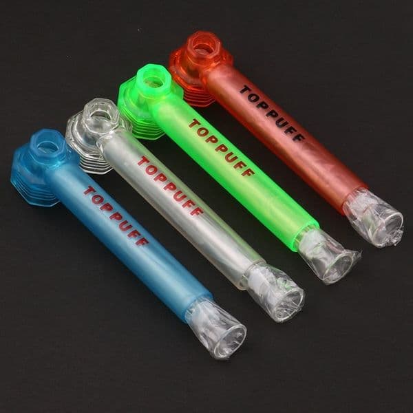 Toppuff Top Puff For Travel Glass Water Bongs For Tobacco 160MM Acrylic Oil Burner Pipe Water Bongs Acrylic Smoking Water Pipes Tax Duty Free HJ