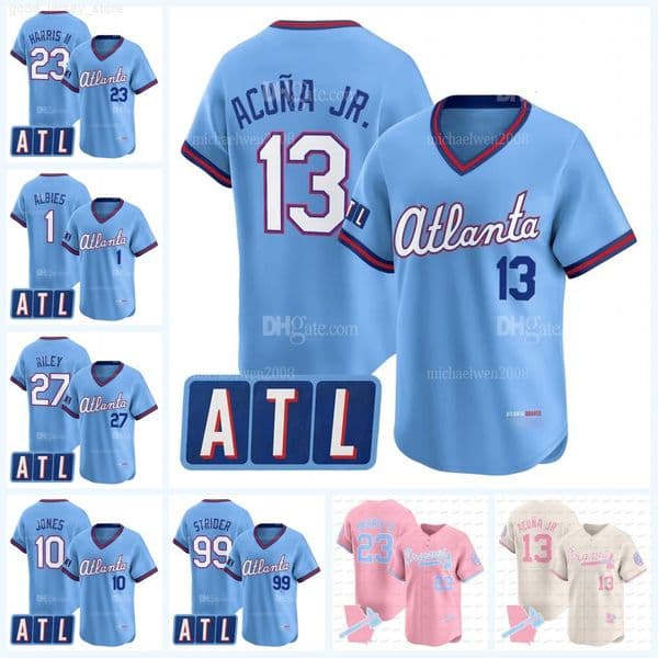Atlantas Braves 2026 City Connect Jersey Ronald Acuna Jr Michael Harris II Austin Riley Matt Olson Mauricio Dubon Ozzie Albies Drake Baldwin Jose Suarez Strider 789