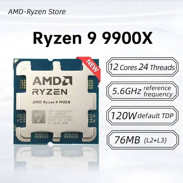New Amd Ryzen R9 9900X 12 Cores 24 Threads Cpu Processor 44Ghz Socket Am5