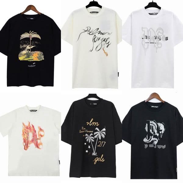 10A AAA+ Designer Palmly Mens Angelshirt chest letter graphic print soft casual short sleeve T-shirt, fashionable streetwear Borken Bear apparel