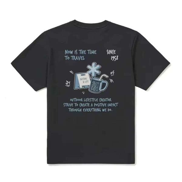 2026 Snow Peak Summer New Print Outdoor Camping Leisure Short-sleeved T-shirt Pure Cotton