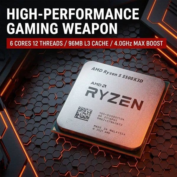 AMD CPU Ryzen 5 5500X3D New R5 5500X3D CPU Processor 7NM L396M Socket AM4