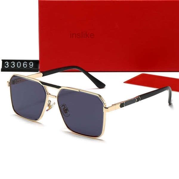 for mens designer sunglasses women lenses vintage lenses buffs designers gold silver metal leopard head frame sun glasses Lunette de Soleil 33069