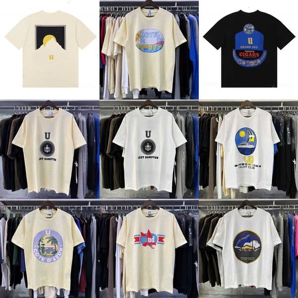 RH Designer T Shirt Mens Tee High-quality Graphic Letter Printed Shirts Casual Hip Hop Street Shorts Sleeve Luxury Streetwear Unisex Cotton Tshirt Clothing Top A3