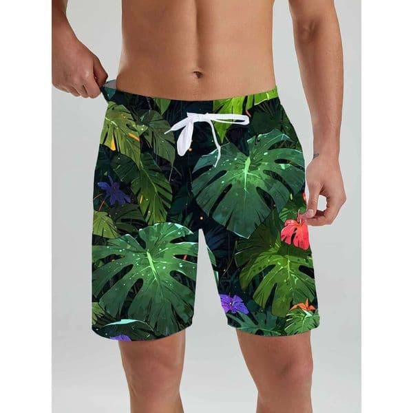 Adult Men's Pants Street Casual Wear 3D Printed for Summer Breathable Beach Swimsuits Fitness Shorts