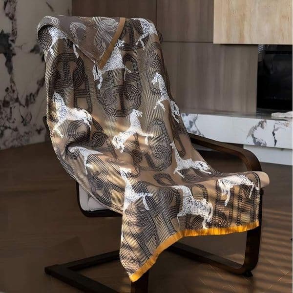 VIKAMA Animal Print Cover Blanket Skin Friendly Soft Sofa Blanket Bedroom Window Napping Blanket Multi Color Geometric Home Decor Cover Blanket