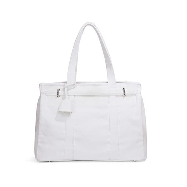 2026 new popular fashion multifunctional canvas casual color block handbag niche design handbag and shoulder bag vacation bag