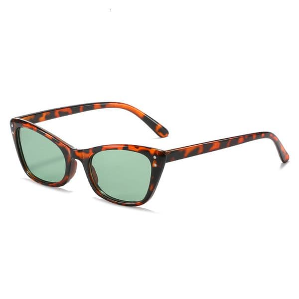 High Quality New Fashionable Small Frame Leopard Print European American Cat Eye Sunglasses Retro Internet Celebrity Street Style Glasses for Men and Women