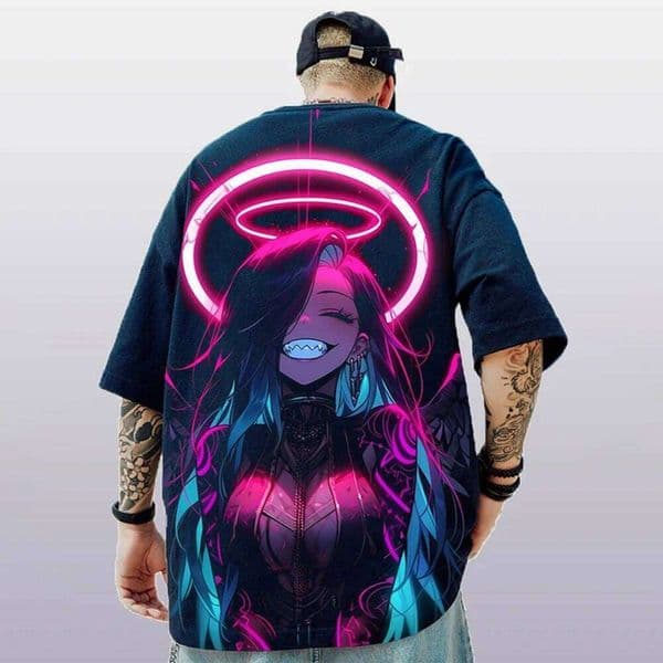 3d Anime Character Print Men's 2024 New Oversized Short Sleeve T-Shirt For Men Street Hip-Hop Tee Top Quick Dry T Shirts