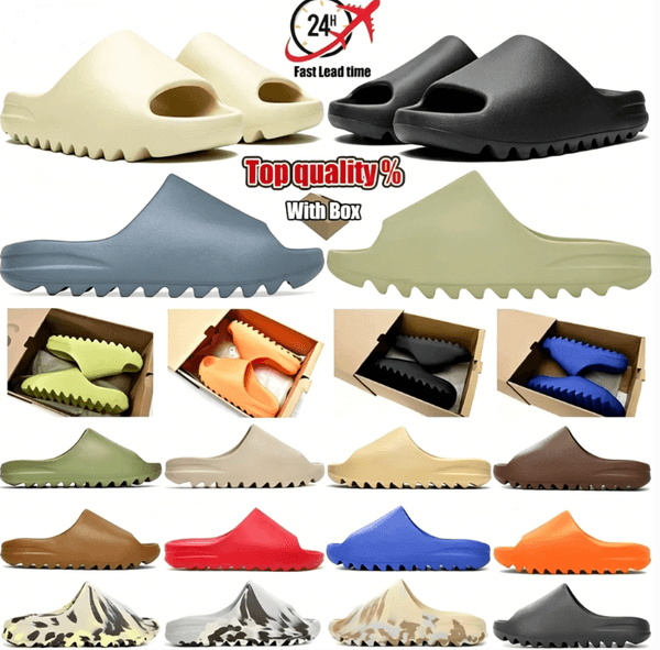 Local warehouse Designer Slides Slippers Women Men Slider Clogs Sandals Rubber Slide Onyx Slate marine Salt Pure Bone Sand Sandalias Runner Sliders