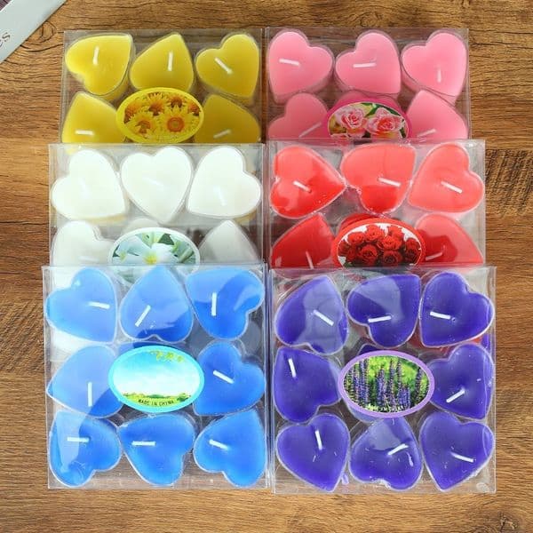 Creative Plastic Heart-Shaped Proposal Confession Romantic Valentine's Day Candlelight Dinner Heart Candle Wholesale