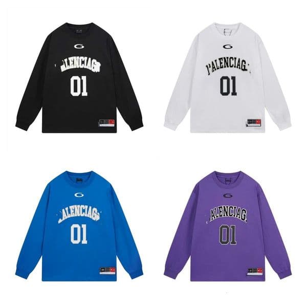 Ddmyoutdoor- Correct Version B Br 25 New Embroidered Jersey No. 01 Fit Unisex Long-Sleeve T-Shirt Trendy Gging Suit Ddmyoutdoor