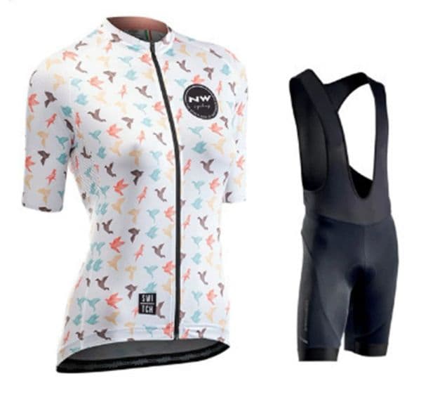 NW Cycling short-sleeved suit, road cycling suit, women's summer slimming cycling shorts, sweat-wicking and breathable