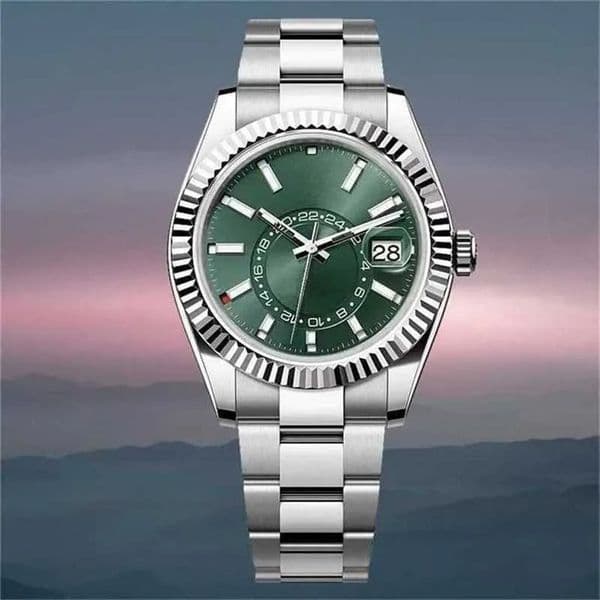 watch Watch Man Mechanical 42mm Stainless Steel Waterproof Luminous Gold Montre Homme Skydweller