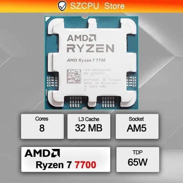 AMD Ryzen 7 7700 R7 7700 CPU Socket AM5