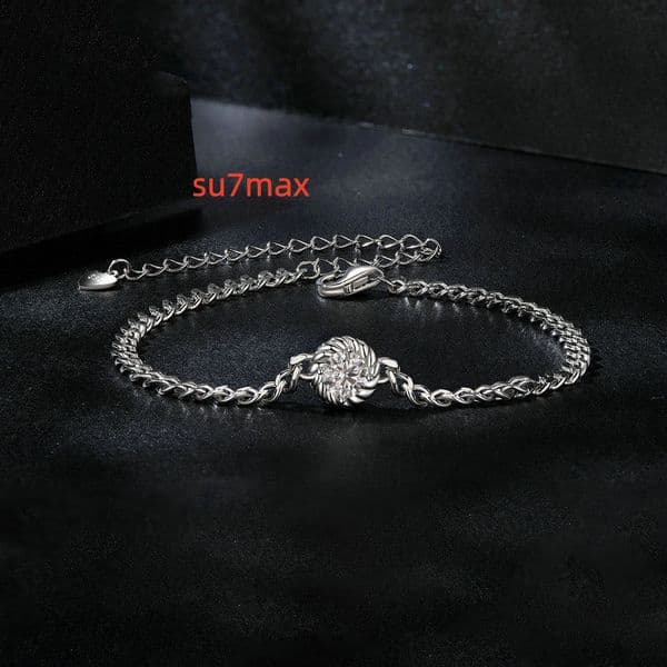 Hot Selling S925 Sterling Silver Fashion Round Moissanite Bracelet Moissanite Braided Bracelet With Certificate