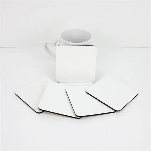 10*10cm Sublimation Coaster Wooden Blank Table Mats MDF Heat Insulation Thermal Transfer Cup Pads for DIY Lover Tax Duty Free HJ