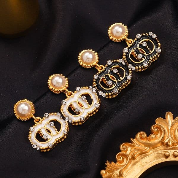 Ear Studs Designer Earrings High Quality Real Stamp Letter Earring Fashion Womens Elegance Wedding Party Jewelry Fashion Earrings