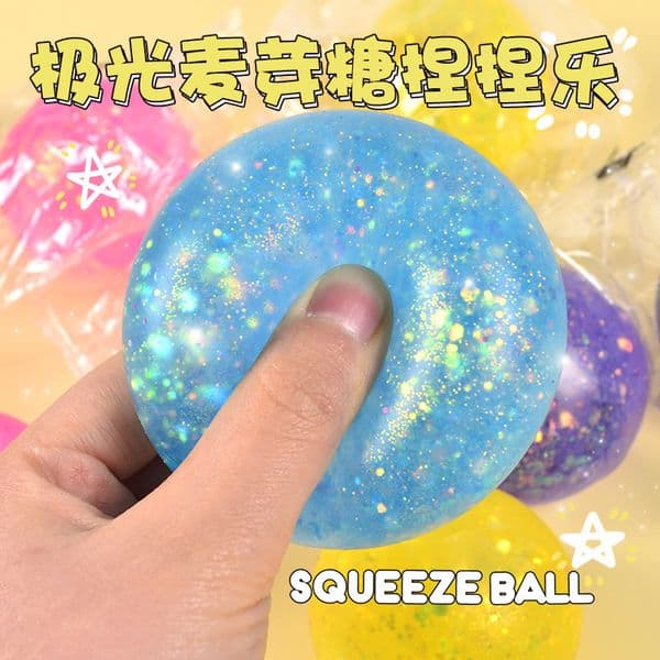 New 2026 Maltose Colorful Aurora Stress Reliever Toy Cute 6cm Slow Rebound Squeezing Venting Toy for Children Adults GiftBY Sea