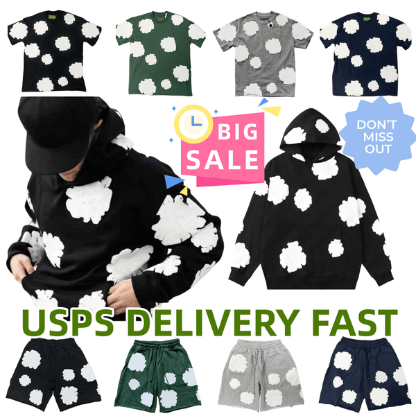 denim tears shorts designer hoodie mens denim shirts black Sweatshirts hoodie for men t shirt puffer print flower hoodie high quality hoodie hooded pure cotton shirt