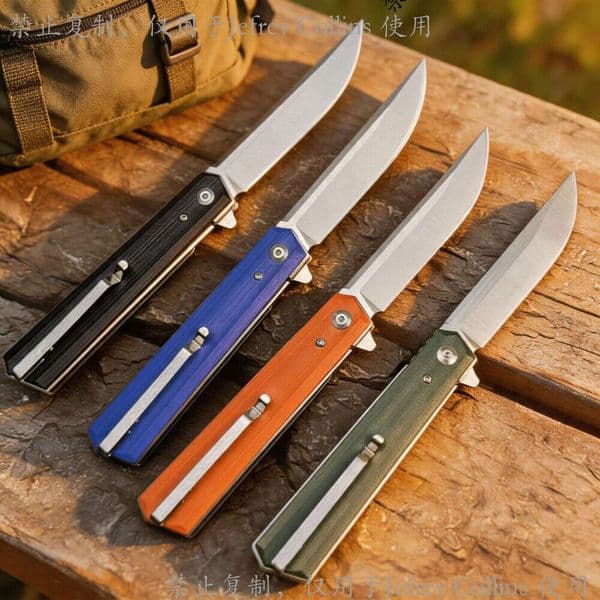 Jefrey Collins Outdoor portable pocket colorful G10 handle, outdoor high-hardness folding knife, camping fishing EDC tool