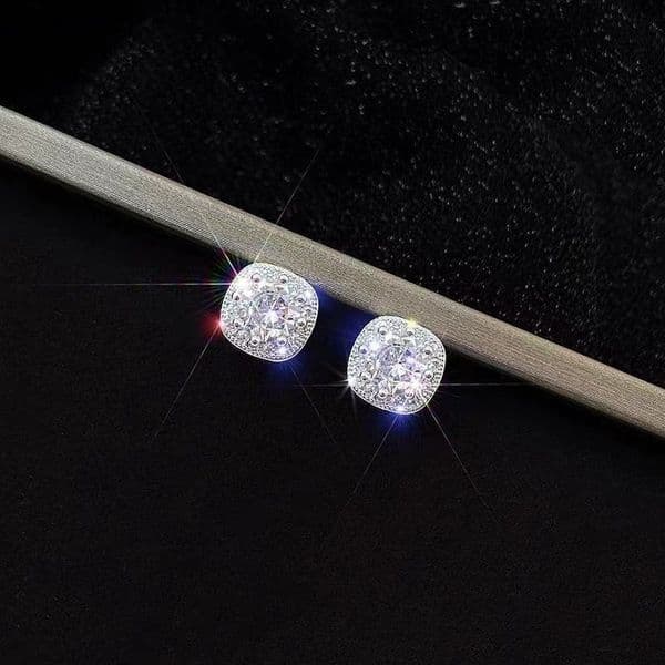 Classic Diamond Earring Desinger Jewelry For Men S925 Silver Six Claw Inlaid With Earrings Hip-hop Trend Moissanite Stone Studs Rock Rapper Gift