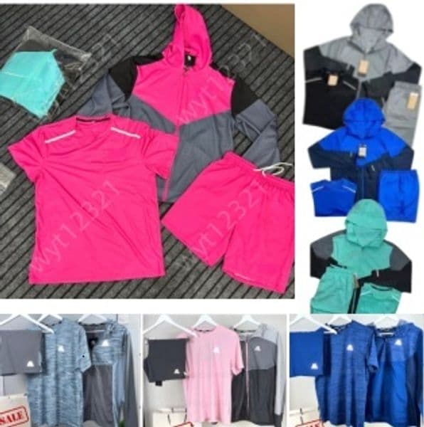 High quality monterex tracksuit kid tech 3-piece set Mens tracksuit sports fiess suits running shirts shorts quick dry sportswear gym t-shirt sweatpants Set DM