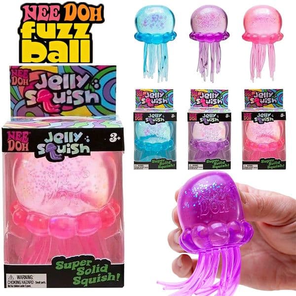 Squishies NeeDoh Jellyfish Squish Toy Fidget Toy Water Sensory Soft Jelly Squeeze Stress Relief Fidget Toy by Air