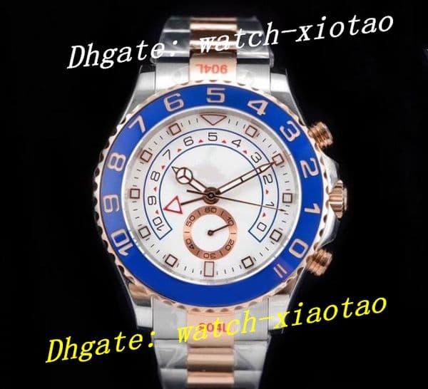 Super Factory Mens Watch 18kt Rose Gold & SS YM 44mm Mercedes Hands 116681 Ceramic Bezel 904L Steel CAL.4161 Movement Mechanical Men's Wristwatches Box Papers