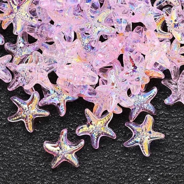 20Pcs 15Mm Glass Starfish Spacer Beads AB Color Handmade Beading Supplies For Making Bracelet Necklaces DIY Jewelry Accessories