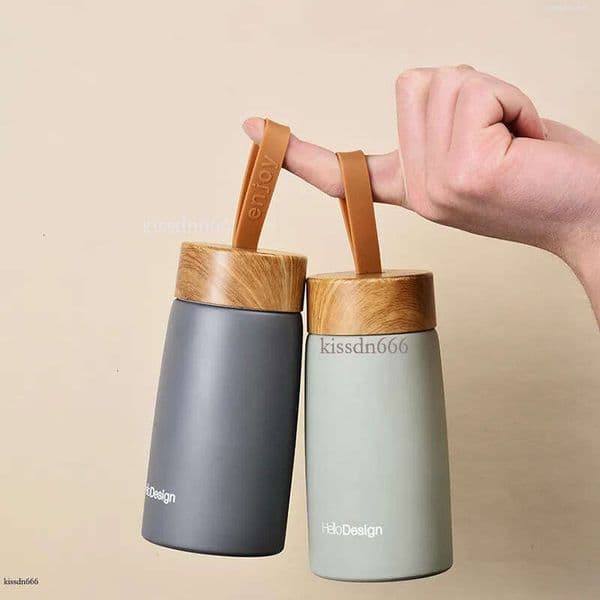 304 stainless steel insulated cup, water bottle, roller insulated vacuum bottle, portable travel coffee cup, silicone rope insulated cup, gift cup-A254225