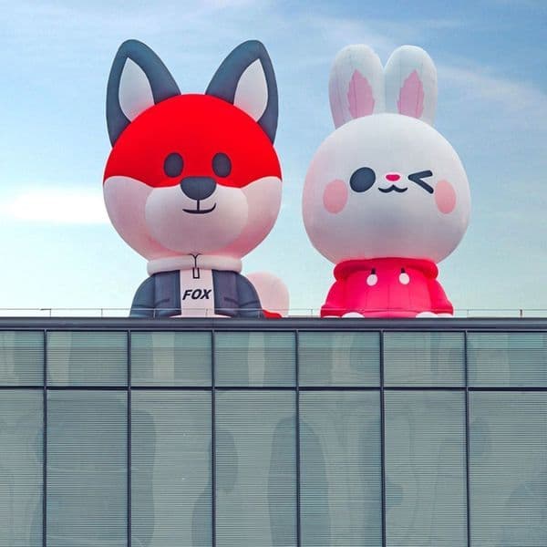 Inflatable Mascot Cartoon Animal - Customizable Lifelike Fox & Rabbit for Advertising