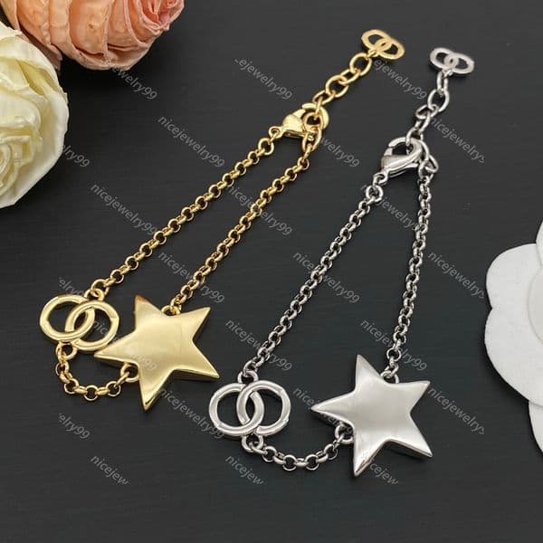 Gold Silver Link Chains Bracelet Crystal Bracelets for Men Women Copper Charm Designer Letter Bracelet Jewelry