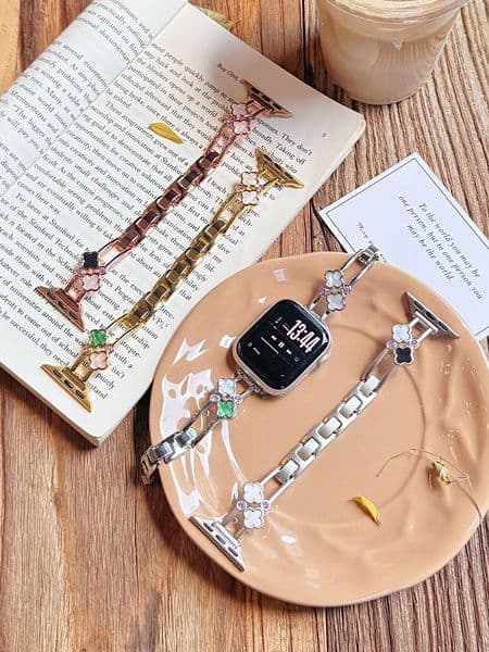 Jewelry Metal Chian Bracelet for Apple Watch Band 38 40 41 42 44 45 46 49mm Girls Dressy Diamond Replacement Strap for iWatch Wristband S11/10/9/8/7/SE/6/5/4/3/2/1/Ultra