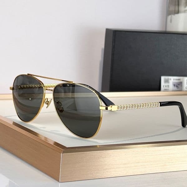 Classic Vintage Pilot Sunglasses Designer Women Men Big Large Oversized Frame Luxury Sunglasses CH5564H Shades Sun Glasses