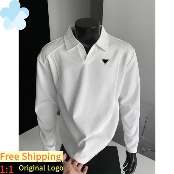 Designer pullover fall lapel pullover long-sleeve T-shirt men's jacket yeclo02