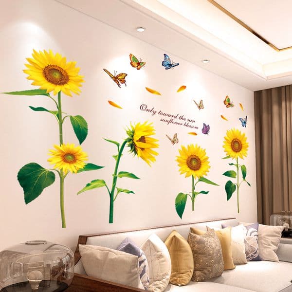 3D Stereo Bedroom Living Room Decals Decoration Self-Adhesive Bedside Wall Wallpaper Stickers